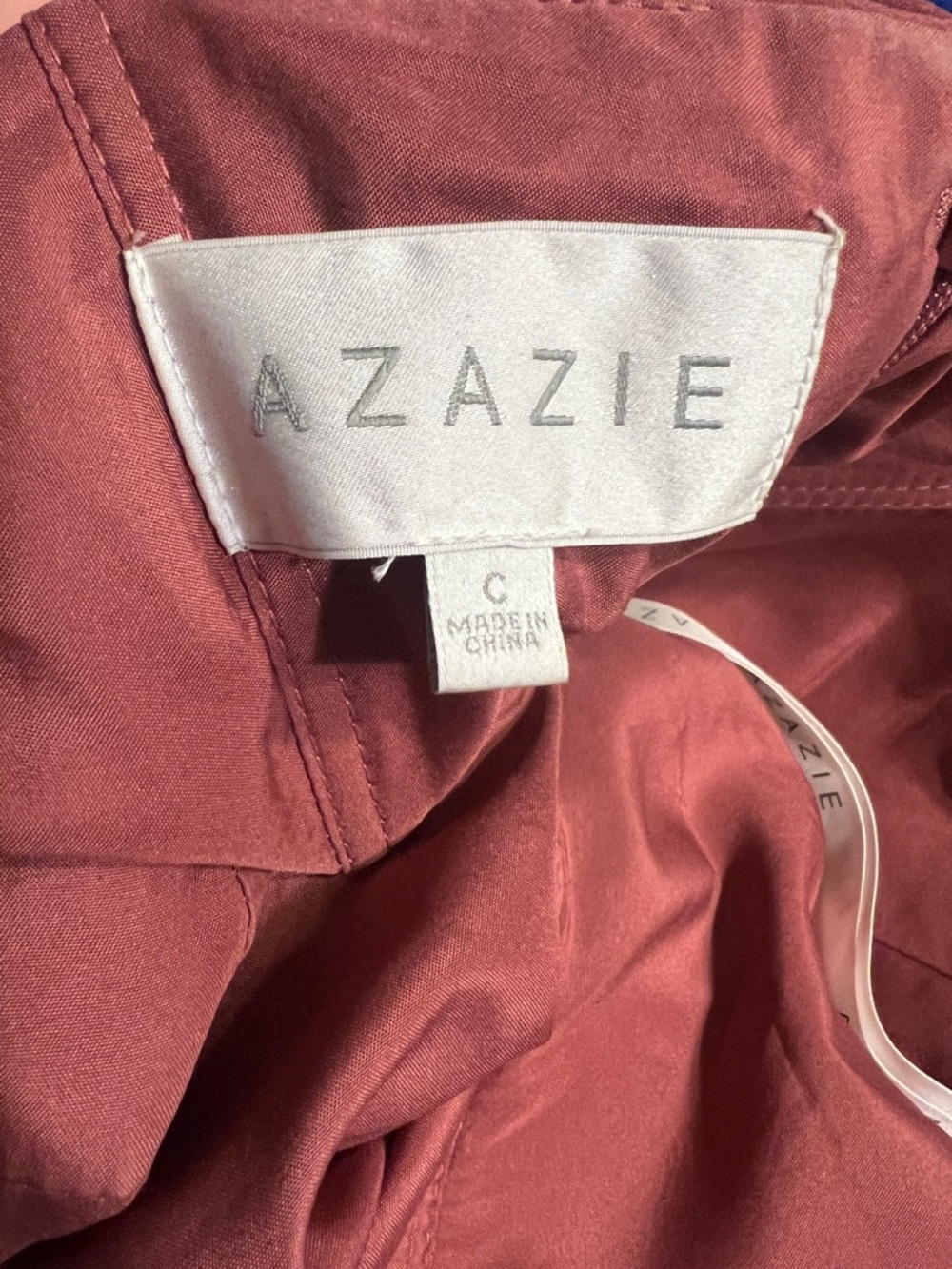 Azazie Rust Brown Wide-Strap Maxi Dress - Picture 4 of 7